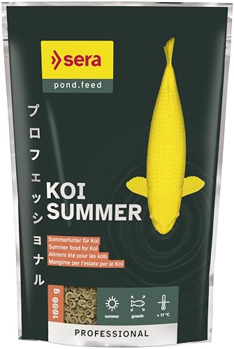 sera Koi Professional Summer | Koifutter 1000 g | Optimales Wachstum & Energie bei Über 17 °C | Hochwertige Co-Extrusion für Verdaulichkeit | Vitamine & Mineralien für kräftiges Immunsystem sera Koi Professional Summer | Koifutter 1000 g | Optimales Wachstum & Energie bei Über 17 °C | Hochwertige Co-Extrusion für Verdaulichkeit | Vitamine & Mineralien für kräftiges Immunsystem von sera