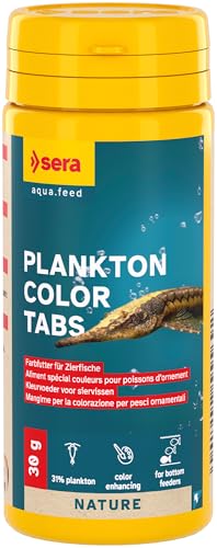 sera Plankton Color Tabs 50 ml (30 g) | Sinkende Futtertabletten mit 7% Krill für die natürliche Farbentwicklung | Für Bodenfresser wie Welse, Schmerlen & Wirbellosen | Mit 24% Spirulina & Zooplankton von sera