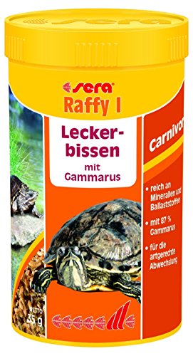 sera Raffy I Nature 250 ml (35 g) - Artgerechte Abwechslung mit viel leckerem Gammarus bzw. Bachflohkrebse getrocknet, Wasserschildkröten Futter von sera