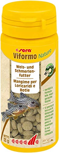 sera Viformo Nature 50 ml (33 g) - Tablettenfutter für Welse mit 4 % Gammarus und vitaminreichen Seealgen, Futtertabletten Aquarium von sera