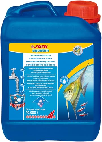 sera aquatan 2,5l | Wasseraufbereiter Aquarium entfernt sofort Chlor & Schwermetalle | Mit Mineralstoffen für fischgerechtes Wasser | pH-Neutrale & Hautschutzkolloide | Für 10.000 Liter Aquarienwasser sera aquatan 2,5l | Wasseraufbereiter Aquarium entfernt sofort Chlor & Schwermetalle | Mit Mineralstoffen für fischgerechtes Wasser | pH-Neutrale & Hautschutzkolloide | Für 10.000 Liter Aquarienwasser von sera