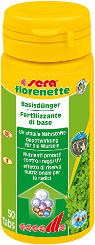 sera florenette 50 Tabletten für prächtige Wasserpflanzen im Aquarium, mit Nährstoffdepot an der Wurzel, Dünger für die Wurzeln, für Aquarienpflanzen, Small von sera