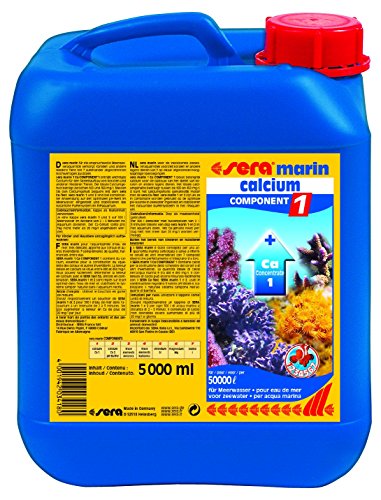 sera marin COMPONENT 1 Ca 5 Liter - Enthält wichtiges Calcium für den Skelettaufbau von Korallen und andere Niederen Tieren, Wasseraufbereiter Meerwasser von sera