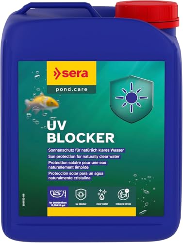 sera pond bio humin 2,5 Liter - Der Sonnenschutz für den Teich UV-Blocker, verhindert Trübungen, bernsteinfarbenes, kristallklares Wasser durch natürliche Huminstoffe von sera