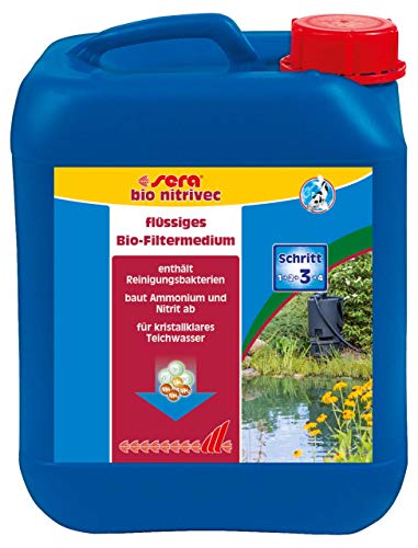 sera Pond Bio nitrivec 5 Liter - Das Flüssigfiltermedium der Extraklasse, flüssiges Biofiltermedium, enthält Reinigungsbakterien, für kristallklares Wasser von sera