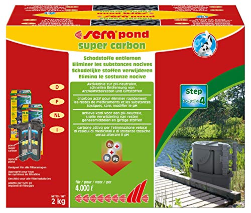 sera pond super carbon 2 kg Entfernung von Arzneimittelresten und Giftstoffen, nach der Behandlung von Krankheiten, um Arzneimittelreste zu entfernen, bei Verdacht auf Schadstoffeinbringung von sera