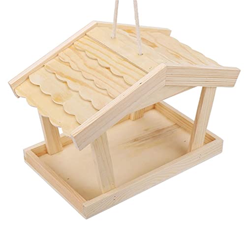 Vogelhaus aus Holz, hängendes Nest mit Schlaufe, für Zuhause, Garten, Hof, Outdoor, Haustierdekoration, sechseckig, mit Dach von sfhdcfbswjnjdcbshf