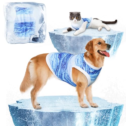 Kühlweste für Hunde, Sommer Cool und Bequem Hundemantel für kleine bis mittelgroße Hunde (M) von shallyong