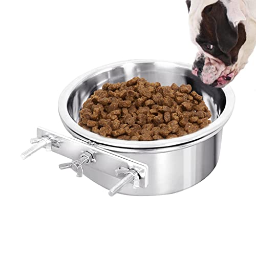 Hundefutternapf, Wassernapf für Welpen im Freien, Vogel-Hamster-Kleintier-Becher mit Halter, Edelstahl-Käfig-Käfig-Haken-Becher für Kleintier-Käfig-Schüssel Shangjia von shangjia