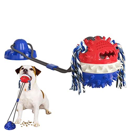 shangjia Saugnapf-Schleppspielzeug,Kauspielzeug für Hunde für Aggressive Kauer - Pet Aggressive Chewers Rope Puzzle Toothbrush Molar Bite Toys Ball mit Zahnreinigung und Futterausgabe von shangjia