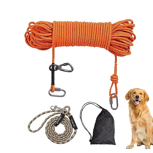 Lange Zugschnur | Reflektierendes Hundeleinenkabel für das Outdoor-Training | Hundezubehör für Spaziergänge, Strand, Wandern, Picknick, Hinterhof, Laufen Shenrongtong von Shenrongtong