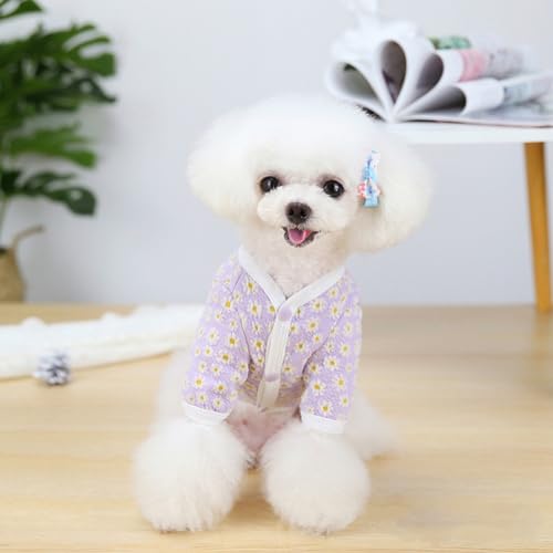 shenruifa Hunde-T-Shirts mit Knöpfen, Baumwolle, Weich, Warm, Atmungsaktiv, Stilvoll, Niedliche Haustierkleidung Kleine Hunde (XL) von shenruifa