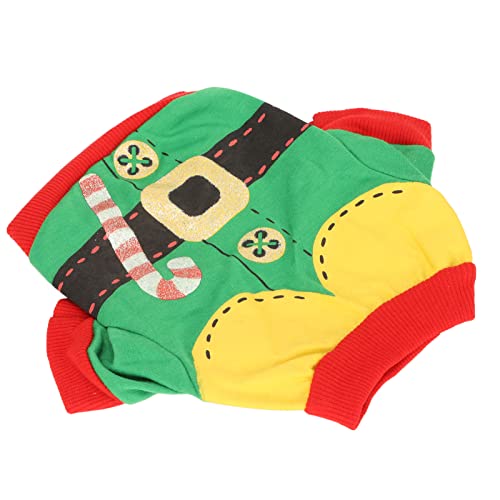 Hunde-Weihnachtsshirt, Weiches Polyester, Elastisch, Atmungsaktiv, Schweißabsorbierend, Haustier-Weihnachtsoutfit für Mittelgroße und Kleine Haustiere (L) von shenruifa