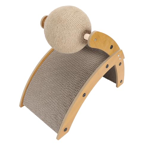 Katzenkratzer, Katzenkratzpad mit Drehbarem Ball, Vertikal Gebogenes Katzenkratzpad aus Pappe für Hauskatzen Katzenkratzer, Katzenkratzpad mit Drehbarem Ball, Vertikal Gebogenes Katzenkratzpad aus Pappe für Hauskatzen von shenruifa