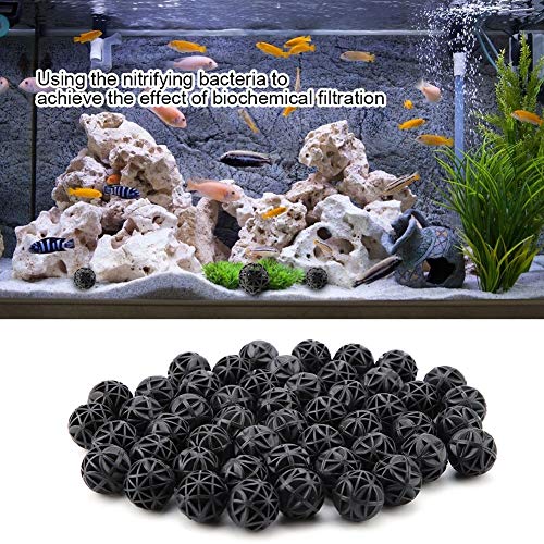 shenruifa 50 Stück Bioporöser Filter, Biochemischer Ball mit Baumwoll-Aquarium-Teich-Filtermaterial, für Aquarium, Teich, Aquarium, Wasserfall, Brunnen (26mm mit Baumwolle) von shenruifa