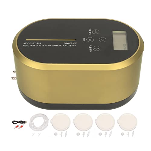 shenruifa Aquarium-Luftpumpe, 10-Stufen-Einstellung, Tragbare Batteriebetriebene Aquarium-Sauerstoffpumpe Zum Angeln, Meeresfrüchte-Pool (Gold) von shenruifa