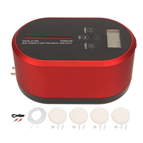 shenruifa Aquarium-Luftpumpe, 10-Stufen-Einstellung, Tragbare Batteriebetriebene Aquarium-Sauerstoffpumpe Zum Angeln, Meeresfrüchte-Pool (Rot) von shenruifa