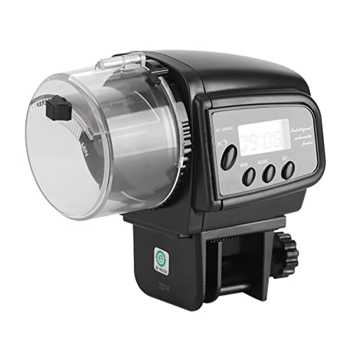 shenruifa Fischfutterspender, Fischspender, Timer-Futterautomat, Digitaler LCD-Elektronischer Fischfutterspender, Timer, Automatische Futterfütterungsmaschine Aquarien, 12 X 11 X 8 cm von shenruifa