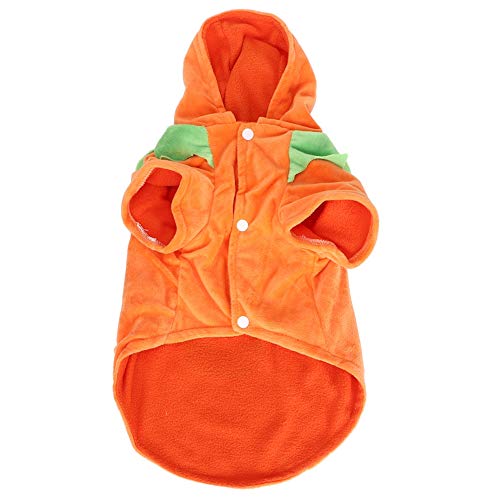 shenruifa Geschorener Samt Lustige Kürbistransfiguring Haustierkostüm Halloween Party Cosplay Kleidung Kleid für Hunde Katzen (M) von shenruifa