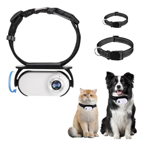shenruifa Katzen-Videokamera, Haustierhalsband-Kamera, 120-Grad-Objektiv, OTG-Verbindung, Videoaufzeichnung, Verstellbare Magnetische Katzen-Sportkamera für den Außenbereich, 1920 X 1080P von shenruifa