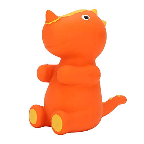 shenruifa Quietschendes Dinosaurier-Hundespielzeug aus Latex, Niedlicher Cartoon, Schmackhaft, Bissfest, Lindert Ängste, Interaktives Quietschendes Tier-Hundespielzeug, (Orangefarbener shenruifa Quietschendes Dinosaurier-Hundespielzeug aus Latex, Niedlicher Cartoon, Schmackhaft, Bissfest, Lindert Ängste, Interaktives Quietschendes Tier-Hundespielzeug, (Orangefarbener von shenruifa