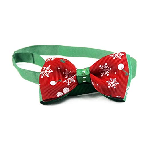 shentaotao Weihnachten Hund Krawatte Einstellbare Bowtie Kragen Sankt Dekor Weihnachten Tierbedarf Rot/Grün von shentaotao