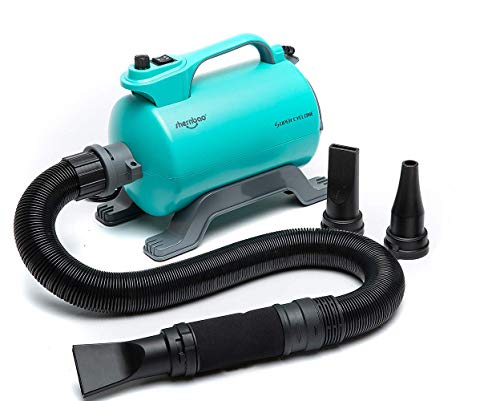 Hundefön Blower Pet Dryer Haustier-Fellpflegegebläse mit Heizung stufenlos 5.0 PS (grün) von shernbao