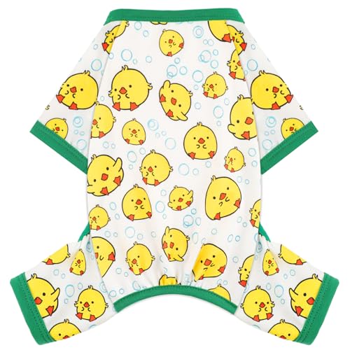 Hunde-Pyjama, für kleine Hunde, dehnbar, Sommer-Hundekleidung, Schlafanzug, 4 Beine, für Mädchen und Jungen, niedlich, weich, Welpen-Outfits, für Hunde und Katzen, Jammies, Overall für Haustiere von shifenmei