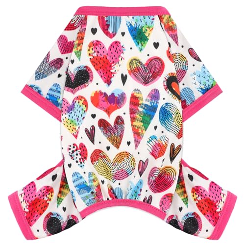 Hunde-Pyjama, für kleine Hunde, dehnbar, Sommer-Hundekleidung, Schlafanzug, 4 Beine, für Mädchen und Jungen, niedlich, weich, Welpen-Outfits, für Hunde und Katzen, Jammies, Overall für Haustiere von shifenmei