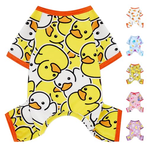 Hunde-Pyjama, weich, dehnbar, für kleine Hunde, Mädchen, Jungen, mittelgroße Hunde, Frühling, Sommer, Welpenkleidung, Einteiler, Katze, Haustier, Jammies-Outfit von shifenmei