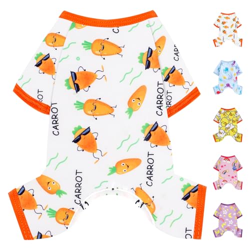 Hunde-Pyjama, weich, dehnbar, für kleine Hunde, Mädchen, Jungen, mittelgroße Hunde, Frühling, Sommer, Welpenkleidung, Einteiler, Katze, Haustier, Jammies-Outfit von shifenmei