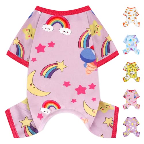 Hunde-Pyjama, weich, dehnbar, für kleine Hunde, Mädchen, Jungen, mittelgroße Hunde, Frühling, Sommer, Welpenkleidung, Einteiler, Katze, Haustier, Jammies-Outfit von shifenmei