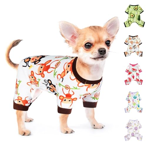Hunde-Pyjama – Hunde-Pyjama für kleine Hunde – Hundekleidung Pyjama für Hunde – kleiner Hunde-Pyjama – Hunde-Pyjama für mittelgroße Hunde – Hunde-Pjs – Welpen-Pyjama – Hundeoverall von shifenmei