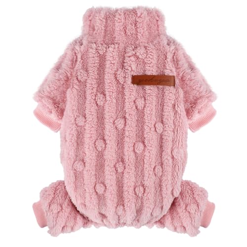 Hundepullover für kleine Hunde, Größe XXS, Rollkragenpullover, Pyjama, Jumpsuits, kleine Hundekleidung, Mädchen und Jungen, Einteiler für kaltes Wetter, Yorkie, Chihuahua, Rosa, Größe S Hundepullover für kleine Hunde, Größe XXS, Rollkragenpullover, Pyjama, Jumpsuits, kleine Hundekleidung, Mädchen und Jungen, Einteiler für kaltes Wetter, Yorkie, Chihuahua, Rosa, Größe S von shifenmei