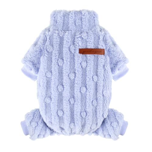 Hundepullover für kleine Hunde, XXS, Rollkragenpullover, Hunde-Pyjama, Jumpsuits, kleine Hundekleidung, Mädchen und Jungen, Einteiler für kaltes Wetter, Yorkie, Chihuahua, Hellblau, Größe M Hundepullover für kleine Hunde, XXS, Rollkragenpullover, Hunde-Pyjama, Jumpsuits, kleine Hundekleidung, Mädchen und Jungen, Einteiler für kaltes Wetter, Yorkie, Chihuahua, Hellblau, Größe M von shifenmei