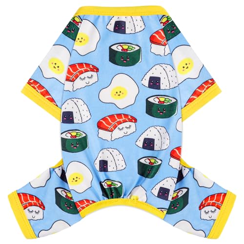 shifenmei Hunde-Pyjama, für kleine Hunde, dehnbar, Sommer-Hundekleidung, Schlafanzug, 4 Beine, für Mädchen und Jungen, niedlich, weich, Welpen-Outfits, Hund, Katze, Jammies, Overall für Haustiere shifenmei Hunde-Pyjama, für kleine Hunde, dehnbar, Sommer-Hundekleidung, Schlafanzug, 4 Beine, für Mädchen und Jungen, niedlich, weich, Welpen-Outfits, Hund, Katze, Jammies, Overall für Haustiere von shifenmei
