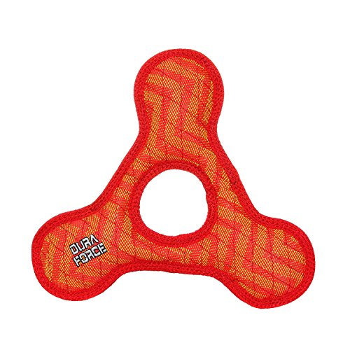 VIP55 DURAFORCE Triangle Ring Zig Zag Hundespielzeug, Rot von DURA FORCE