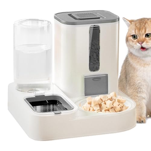 Automatischer Katzenfutterspender, Katzenfutterspender und Wasserspender, Haustier-Wasserfutterspender, Multifunktionaler Haustier-Futterspender mit großer Kapazität, Haustier-Futterspender von shjxi