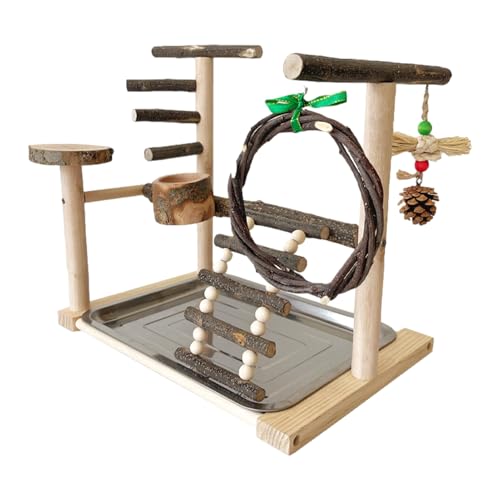 Bird Playground, Parrot Perch Stand, Tabletop Cage Accessory, Bite Resistant Toy Set, Interactive Training Station for Budgies, Cockatiels, Conures, Small Pet Birds Indoors 15.75x10.63x1.57 Inches Bird Playground, Parrot Perch Stand, Tabletop Cage Accessory, Bite Resistant Toy Set, Interactive Training Station for Budgies, Cockatiels, Conures, Small Pet Birds Indoors 15.75x10.63x1.57 Inches von shjxi