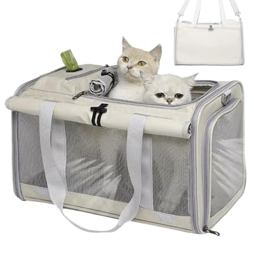 Cat Carrier | Foldable Cat Carrier | Pets Travel Carriers for Cats | Breathable Mesh Panels, and Convenient Storage Pockets for Maximum Convenience and Comfort Cat Carrier | Foldable Cat Carrier | Pets Travel Carriers for Cats | Breathable Mesh Panels, and Convenient Storage Pockets for Maximum Convenience and Comfort von shjxi