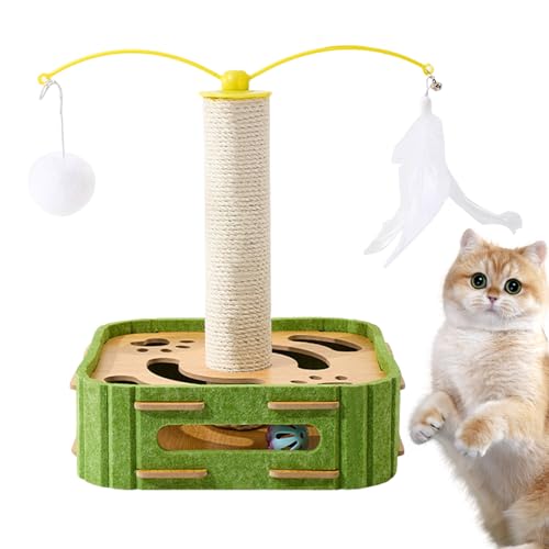 Cat Scratching Post, Sisal Cat Scratcher, Interactive Kitten Toy, Indoor Exercise Grooming Toy, Entertainment Supplies for Cats for Adult Cats and Kittens von shjxi