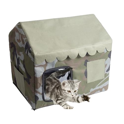 Cooling Cat House, Insulated Pet Cave, with Enclosed Shelter Design, Perfect to All Seasons, Outdoor Nest for Garden, Balcony, Lawn, Patio, 18.11x14.96x16.93 Inches Cooling Cat House, Insulated Pet Cave, with Enclosed Shelter Design, Perfect to All Seasons, Outdoor Nest for Garden, Balcony, Lawn, Patio, 18.11x14.96x16.93 Inches von shjxi