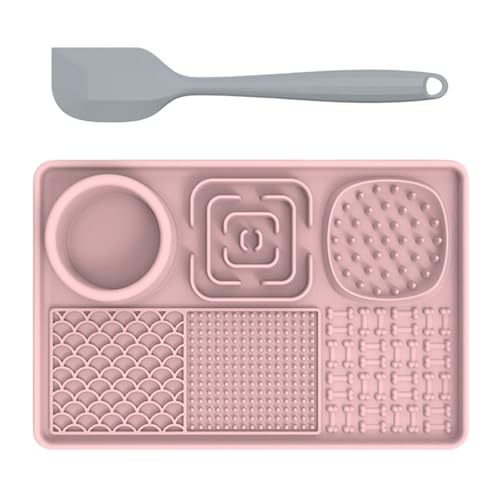 Dog Lick Pad, Slow Feeder Treat Mat with Suction Cups, Non-Slip Enrichment Toy Dispenser, Versatile Silicone for Bath Time, Grooming, Small and Large Pets, 12x8x1.65 Inches Dog Lick Pad, Slow Feeder Treat Mat with Suction Cups, Non-Slip Enrichment Toy Dispenser, Versatile Silicone for Bath Time, Grooming, Small and Large Pets, 12x8x1.65 Inches von shjxi