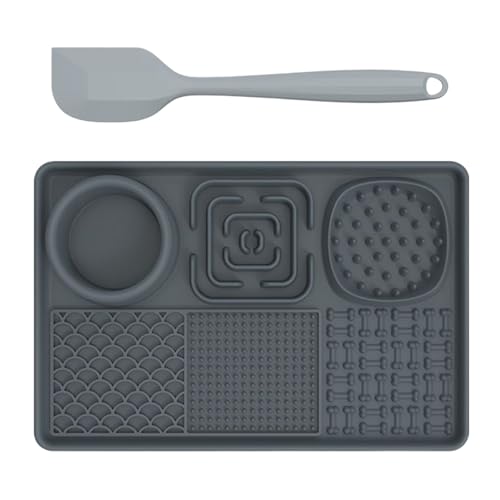 Dog Lick Pad, Slow Feeder Treat Mat with Suction Cups, Non-Slip Enrichment Toy Dispenser, Versatile Silicone for Bath Time, Grooming, Small and Large Pets, 12x8x1.65 Inches Dog Lick Pad, Slow Feeder Treat Mat with Suction Cups, Non-Slip Enrichment Toy Dispenser, Versatile Silicone for Bath Time, Grooming, Small and Large Pets, 12x8x1.65 Inches von shjxi