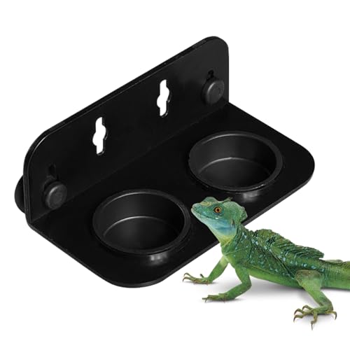 Gecko Feeding Dish, Suction Cup Water Bowl, Lightweight Reptile Feeder, Non Tip Design, Easy Clean Exterior, Great for Bearded Dragons, Snakes, Frogs, Hermit Crabs von shjxi