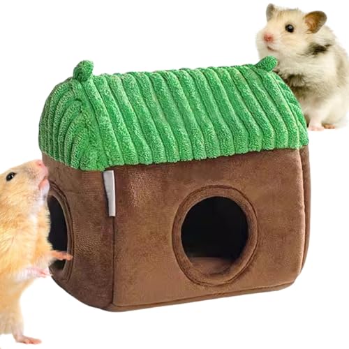 Hängematte Warmbett für Kleintiere: gemütliches Käfighaus mit doppelseitigem Samt und Fleece, ideal für Hamster, Mäuse und in bezaubernden Formen, Kleintierröhrenkäfighaus: warmes Bett und von shjxi