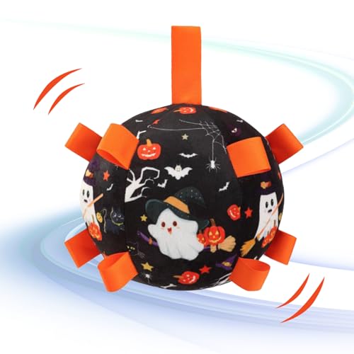 Hundebälle - Halloween Interaktiver Fußball Für Haustiere | Mit Glockenton Interaktives Hundespielzeug Für Apportieren Jagt Training Bewegung Indoor Outdoor Spiel Hundebälle - Halloween Interaktiver Fußball Für Haustiere | Mit Glockenton Interaktives Hundespielzeug Für Apportieren Jagt Training Bewegung Indoor Outdoor Spiel von shjxi
