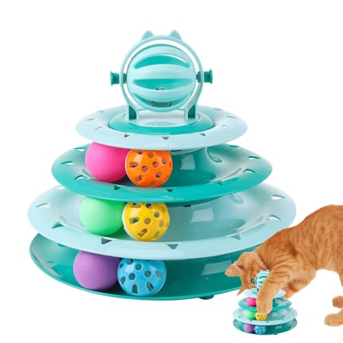 Interactive Cat Toy Turntable, Pet Cat Turntable Ball 4-Tier Tower, Indoor and Outdoor Cat Ball Toy for Mental Stimulation, Physical Exercise, Suitable for Bedroom, Balcony, Pet Enrichment Activity Interactive Cat Toy Turntable, Pet Cat Turntable Ball 4-Tier Tower, Indoor and Outdoor Cat Ball Toy for Mental Stimulation, Physical Exercise, Suitable for Bedroom, Balcony, Pet Enrichment Activity von shjxi