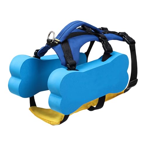 Interactive Life Jacket, Swim Waters Vest, Adjustable Lightweight Life Preserver with Rescue Handle Reflective Float Coat for Small, Medium, and Large Dogs Water Safety, 460g von shjxi
