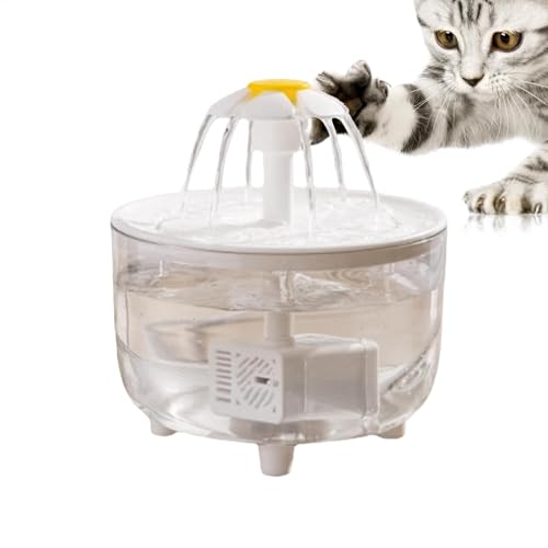 Katzenwasserbrunnen Transparenter Kreisspender Multifunktionaler Haustierbrunnen mit Pumpe Große Kapazität Abnehmbares Design Leicht zu Reinigen Ideal für Zuhause Cattery Vogeldusche Zubehör von shjxi